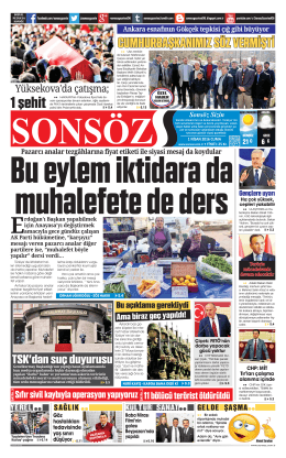 1 şeh t - Sonsöz Gazetesi