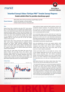 İstanbul Sanayi Odası Türkiye PMI™ İmalat Sanayi Raporu