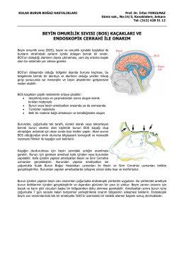 Beyin-omurilik sıvısı kaçaklarında endoskopik sinüs cerrahisi