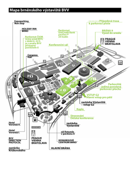 Mapa brněnského výstaviště BVV