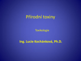 Toxikologie - 12 Prirodni toxiny