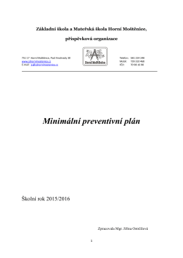Minimální preventivní plán