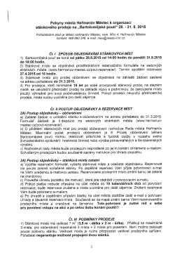Pokyny k organizaci st&aacute;nkov&eacute;ho prodeje na