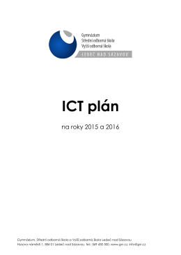 Kompletní ICT plán na roky 2015 a 2016 (soubor pdf)