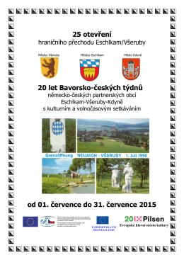 Bayerisch-Böhmische Woche - Programm in tschechisch