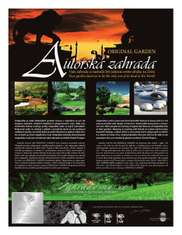 ZAHRADY SNŮ - ORIGINAL GARDEN, autorská zahrada