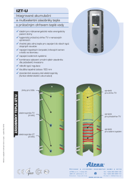 Integrované akumulační a multivalentní zásobníky tepla s průtočným