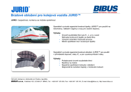 Brzdové obložení pro kolejová vozidla JURID™