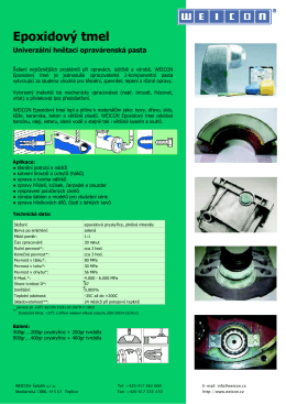 Epoxidový tmel - leták