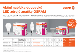 Akční nabídka duopacků LED zdrojů značky OSRAM