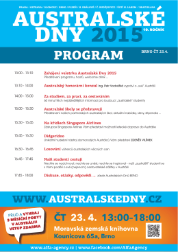 Program akce - Australské dny