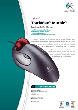 Datasheet Logitech TrackMan Marble USB english