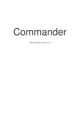 User`s interface manual, v1.0