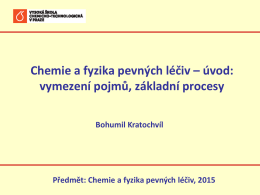 1. Úvodní přednáška - Ústav chemie pevných látek