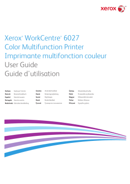 Xerox WorkCentre 6027NI uživatelská příručka