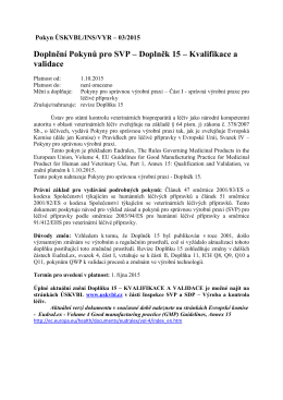 2015-VYR-03 Doplnění Pokynů pro SVP kapitola, Doplněk 15