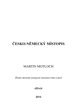 Česko-německý mistopis