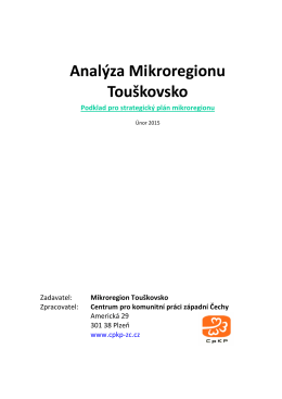Analýza Mikroregionu Touškovsko - Touškovsko Mikroregion