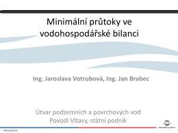 08 Minimální průtoky ve VH bilanci Povodí Vltavy