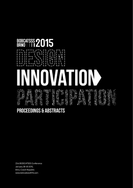 Design, Innovation, Participation: BOBCATSSS 2015