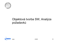 Objektová tvorba SW, Analýza požadavků