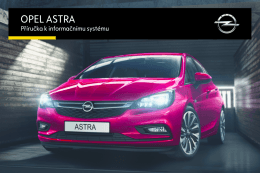 Opel Astra K Infotainment Návod (model year: 16.0)