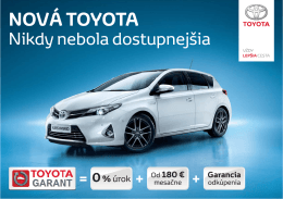 NOVÁ TOYOTA - Toyota Financial Services