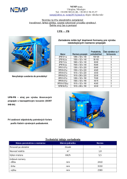 Stroj UPB-PB pre výrobu štvorcových prepojek