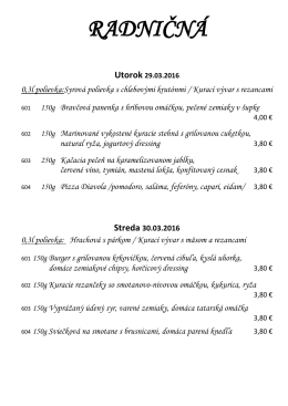 Denné menu 29.03.
