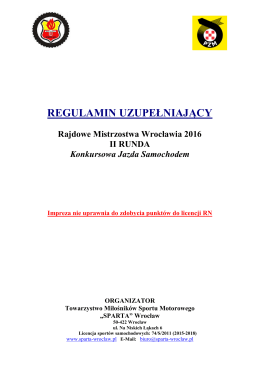 Regulamin II rundy RMW