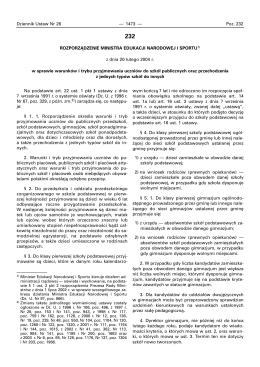 Rozp. MENIS z dnia 20 lutego 2004 r w sprawie warunków i trybu