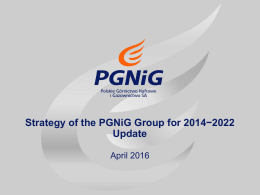 Strategy of the PGNiG Group for 2014−2022 Update