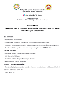 regulamin SP - Międzyszkolny Ośrodek Sportowy Kraków Wschód