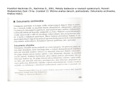 Frankfort-Nachmias Ch., Nachmias D., 2001, Metody badawcze w