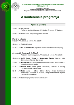 A konferencia programja
