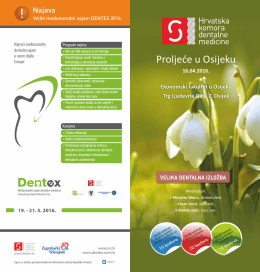 Proljeće u Osijeku - Hrvatska Komora Dentalne Medicine