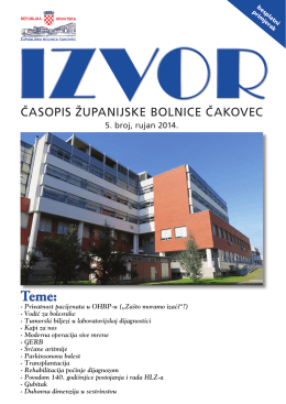 Izvor br.5 – Rujan 2014. - Županijska bolnica Čakovec