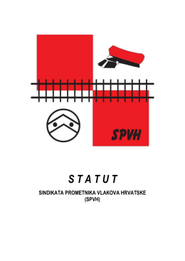 STATUT SPVH 31-3-2016 - Sindikat prometnika vlakova Hrvatske