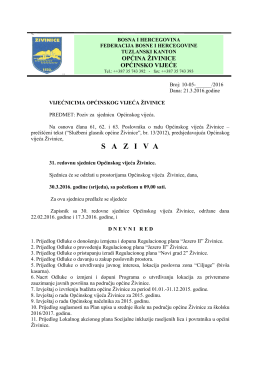 saziva - Općina Živinice
