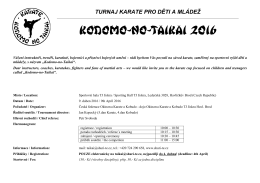 Kodomo no Taikai 2016 – propozice