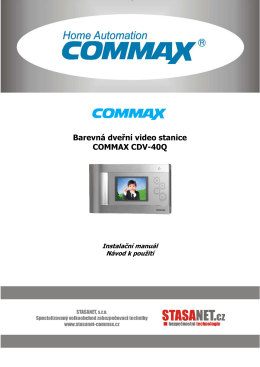 Barevná dveřní video stanice COMMAX CDV-40Q