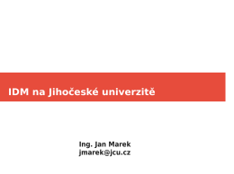 IDM na Jihočeské univerzitě