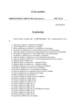 Okresní soud Bruntál - Vyhláška