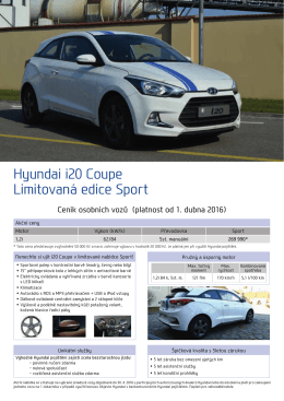 Hyundai i20 Coupe Limitovaná edice Sport