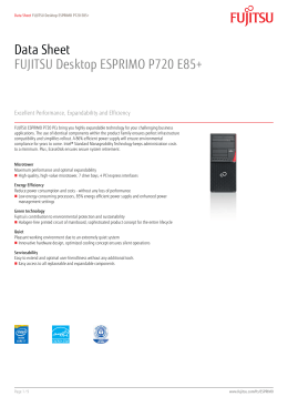 Data Sheet FUJITSU Desktop ESPRIMO P720 E85+