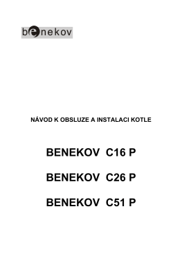Návod k obsluze Benekov C16 P, C26 P, C51 P