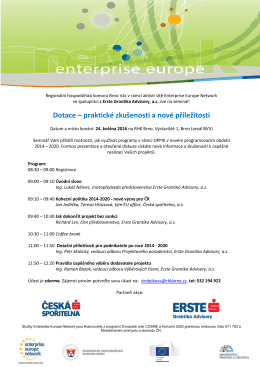 Enterprise Europe Network - Erste Grantika Advisory as