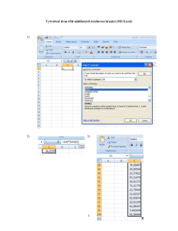 Vytvoření dvou tříd oddělených kruhovou hranicí (MS Excel)