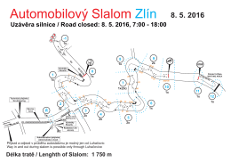 Popis trati - Autoslalom