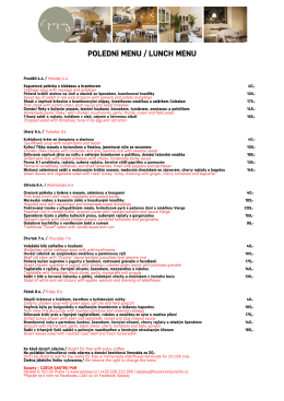 Poledn&iacute; menu v